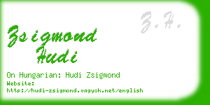 zsigmond hudi business card